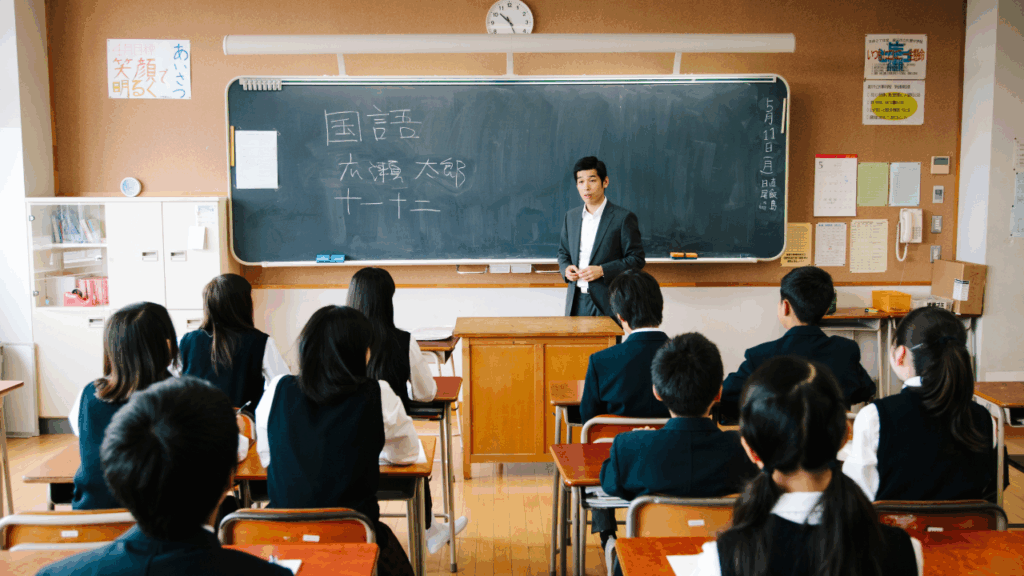Class in a Japanese school